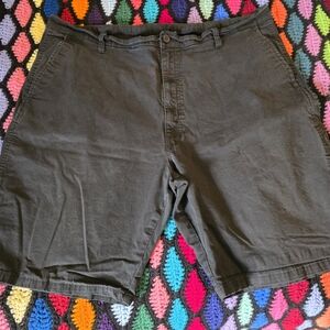 Wrangler Men's Dark Gray Flat Front Shorts